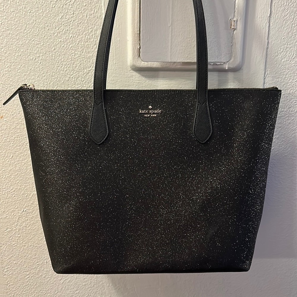 Black sparkling Kate Spade purse